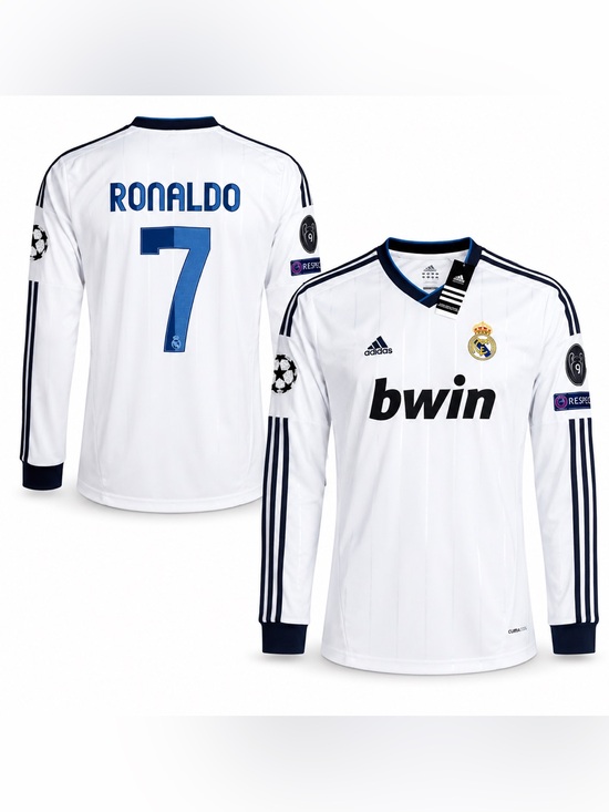 adidas Other - NWT Real Madrid 2012/13 Home Retro Jersey Long Sleeves Ronaldo # 7 Size XL